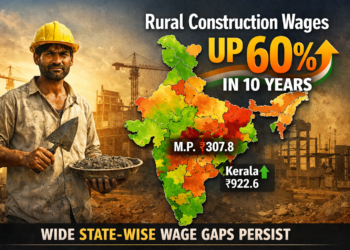RBI data visual on state-wise rural construction wages in India I Ambedkar Chamber