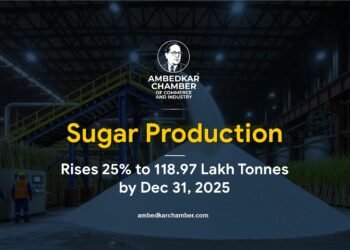 Sugar Production Rises 25% to 118.97 Lakh Tonnes by Dec 31, 2025
